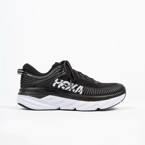 Hoka One One Black and White Athletic Shoes